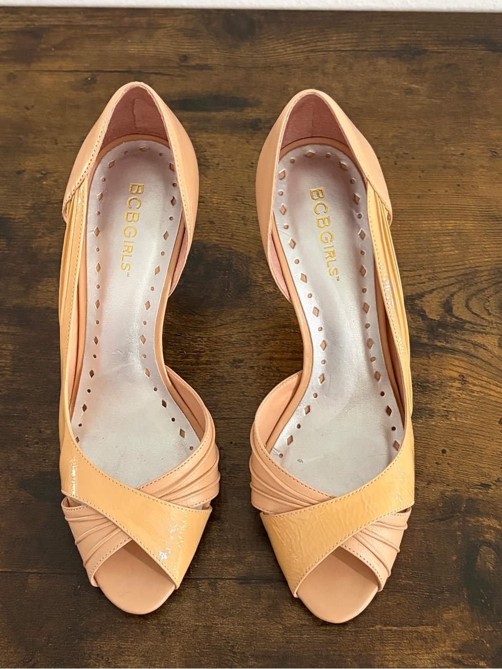 BCBGirls Tan Open Toe Heels | Size 7 | 3" Heels - Picture 10 of 13